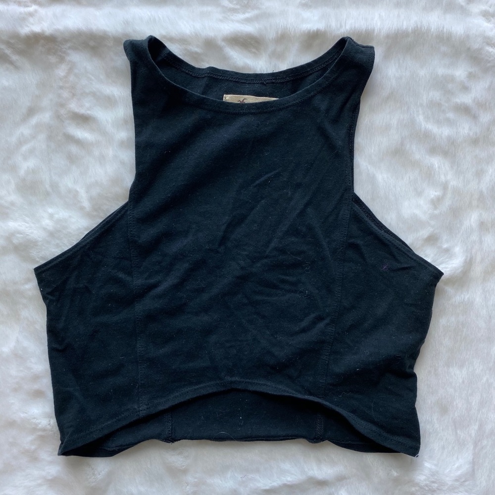 Black cropped top